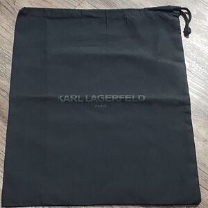 Karl Lagerfeld Black Drawstring Protective Pouch